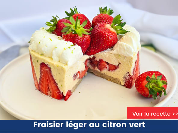 Fraisier léger au citron vert